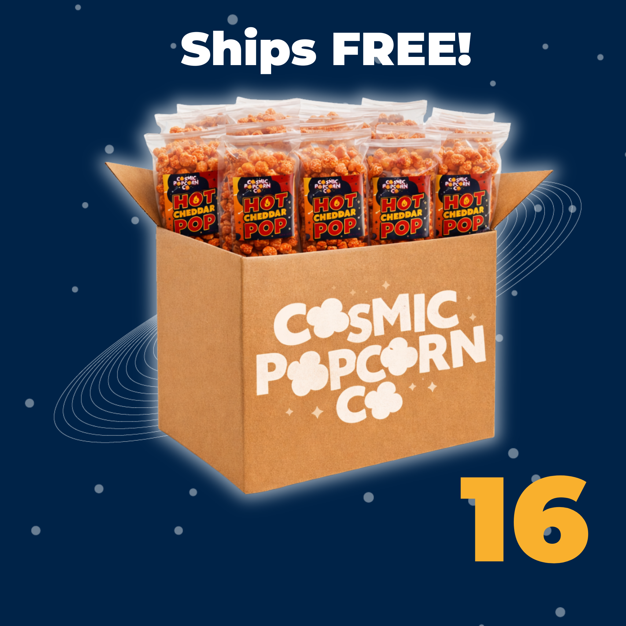 Hot Cheddar POP! Popcorn by the Case